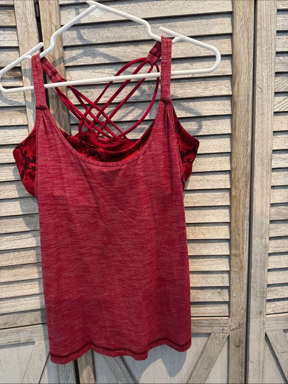 Lululemon Sun Set Crisscross Back Sleeveless Tank Top - size 8